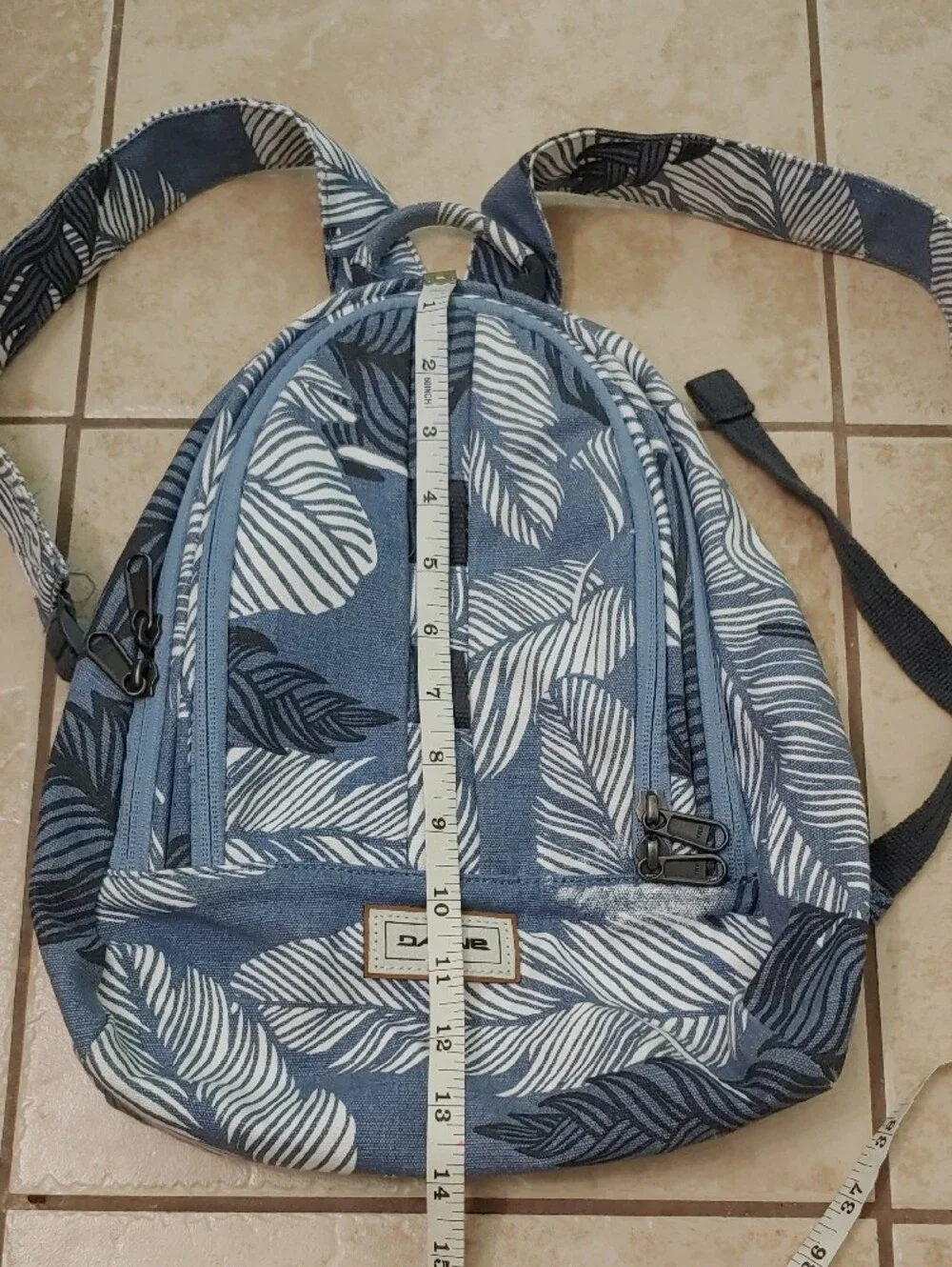 Dakine Cosmo 6.5L Backpack Blue and White Palm Leaf Mini Unisex Bag